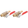 2pcs 1/4 Thread Ball Valves Corrosion Resistance Shut-off Switch Air