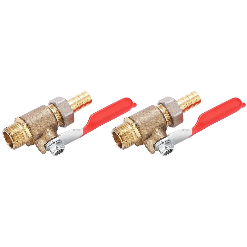 2pcs 1/4 Thread Ball Valves Corrosion Resistance Shut-off Switch Air