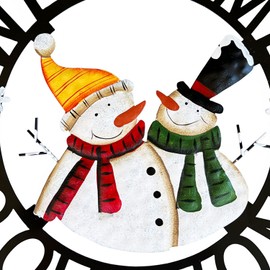 Metal Hanging Rustic Snowmen Welcome Door Wreath,13''x13'',Vintage Christmas Snowman Porch Decor Front Door Wreaths Garden Shop Welcome Sign Indoor Outdoor Decorations for Winter Christmas Decor