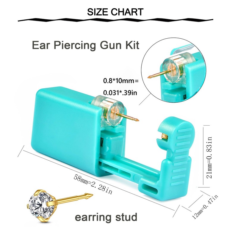 QWALIT Ear Piercing Gun Kit Earring Gun Piercing Kit Earring