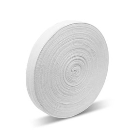 Cotton Bias Binding Tape 20 mm 50 m Cotton Webbing White/Black/Retro White Seam Tape Cotton Herringbone Cotton Webbing with Herringbone Stitch Cotton Tape for DIY Crafts Sewing Knitting (White)