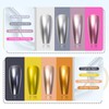 U-Shinein 3 Colors Metallic Gel Nail Polish Set, 3x7ml Chrome