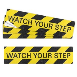 4 calcomanías adhesivas para el piso para ver tu escalón, cinta adhesiva antideslizante y abrasiva para ver tu señal de paso, calcomanías de precaución, cinta adhesiva de advertencia para seguridad en
