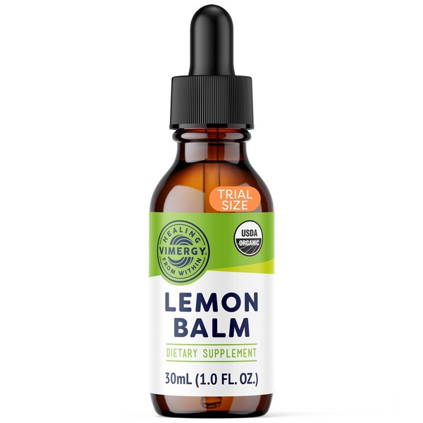 Vimergy Organic Lemon Balm Tincture Herbal Supplement – 175 mg