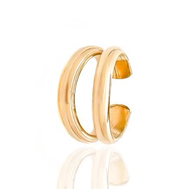 Gold Ear Cuffs for Women, No Piercing, 14K Gold Filled, 10mm Diameter, Adjustable, Ear Wraps, Conch Ear Cuff, Ear Cuffs for Women Non Piercing (14K Gold Filled 10mm)