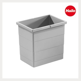 Hailo Inner Bin 1093479 | 18 Litre Double Handle | Waste Bin Insert for Space-Saving Tandem / Rondo | Plastic Light Grey Replacement Bin Suitable for Models 3603631, 3603931, 3612231, 3612241