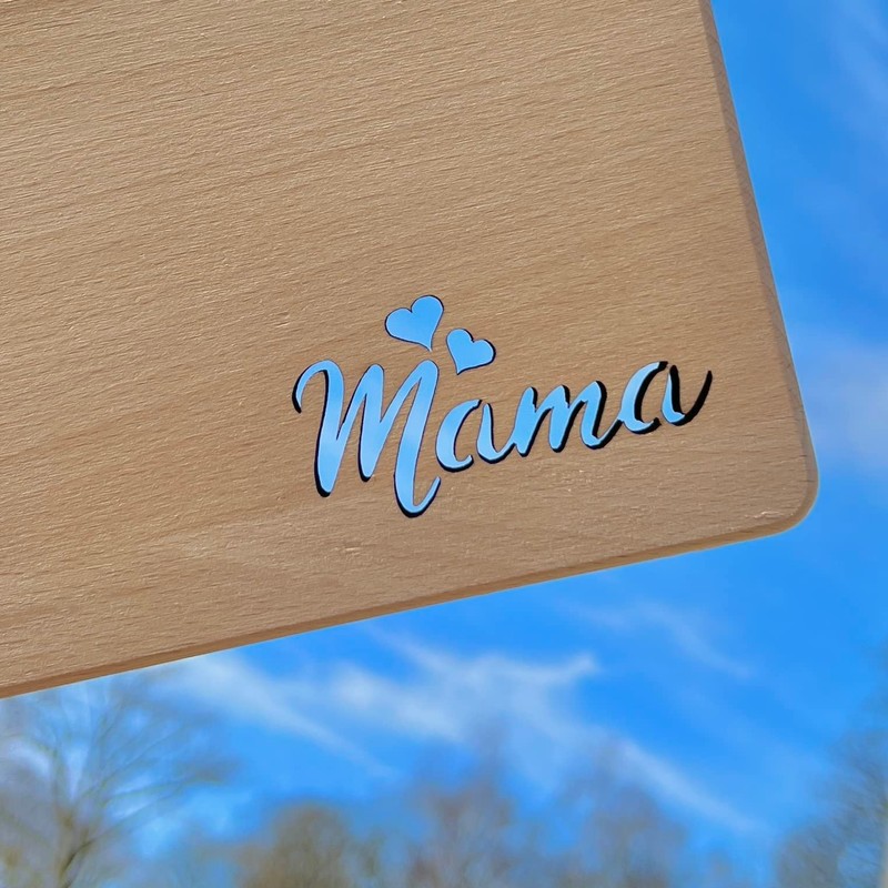 KATINGA Set of 2 Breakfast Boards, Cut-Out with Engraving (Mummy