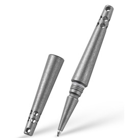 TIMULTI Small Titanium Pen,4.33'' Mini Ballpoint Portable Pen for Office, Writing, Special Gifts (Stonewashed Gray)