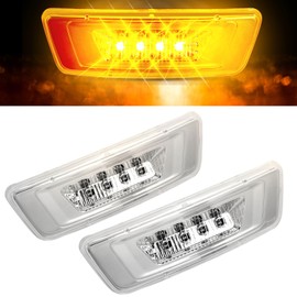 TINWID1919 2pcs Front Side Fender Marker led Light Fits for Kenworth T680 T770 T880 and Peterbilt 576 LED Side Turn Signal Indicator Lights Driver Side and Passenger Side