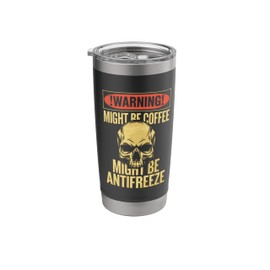 Car Mechanics Might Contain Antifreeze Label, Funny Mechanic Stainless Steel Insulated Tumbler