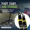 BoatBuckle's Pro Series Kwik-Lok Boat Tie Down Straps to Trailer