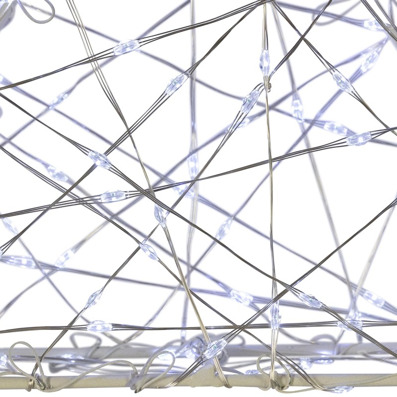 LED Lighted Wire Christmas Tree Decorations - 14" - White