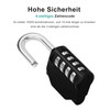ZHEGE Padlock, Combination Locks, Locks with Combination Code, 4-Digit, Combination