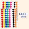 TownStix 6000 pieces, 20 mm colourful round dot stickers, 8