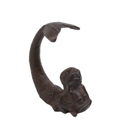 TG,LLC Treasure Gurus Heavy Duty Cast Iron Mermaid Tail Door Stop Nautical Stoppers Beach House Coastal Home Decor