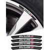 Bokos Wheel Sticker Rim Sticker for Nissan (Black)