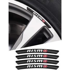 Bokos Wheel Sticker Rim Sticker for Nissan (Black)