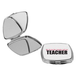 Sam Sandor - My Favorite People Call me Teacher - Square Compact Mirror Personal Mirror