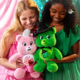 Basic Fun Care Bears x Wicked 30cm Plush 2 Pack - Good Luck Bear as Elphaba & Love-a-Lot Bear as Glinda - Limited Collector's Edition for Fans