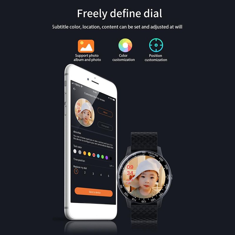 Smart Watch H30 Pedometer Bluetooth Wearable Watch with Large 1.3