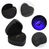Shengxi Velvet Ring Box with LED Light, Heart Shape Ring