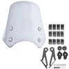 Motorcycle Windshield Deflector with Bracket Double Bubble Windscreen Fit for