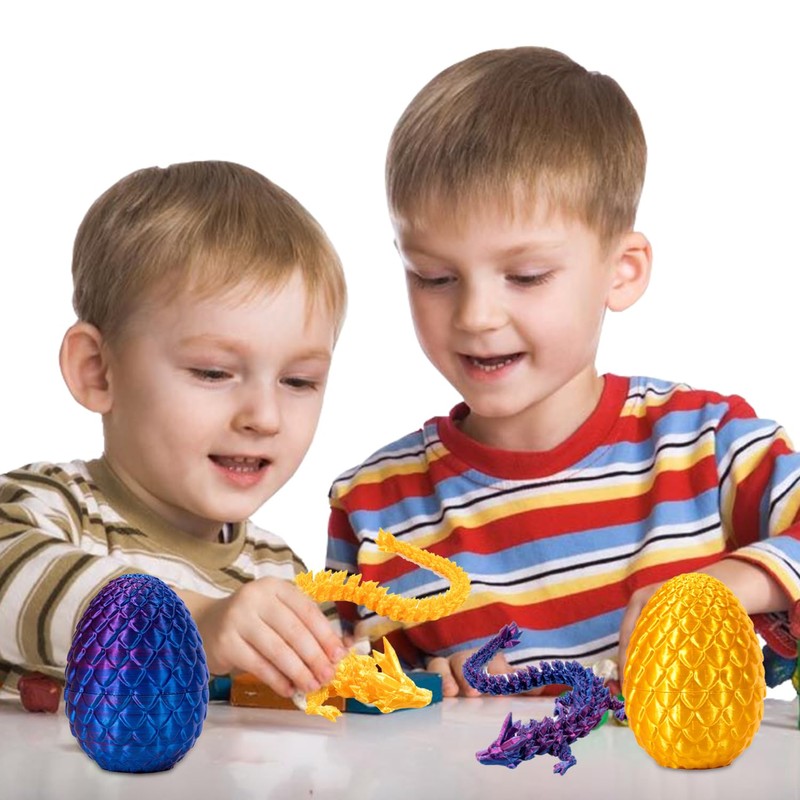 3D Printed Dragon in Egg,8.5CM Mini Dragon Egg,Flexible Joints Home