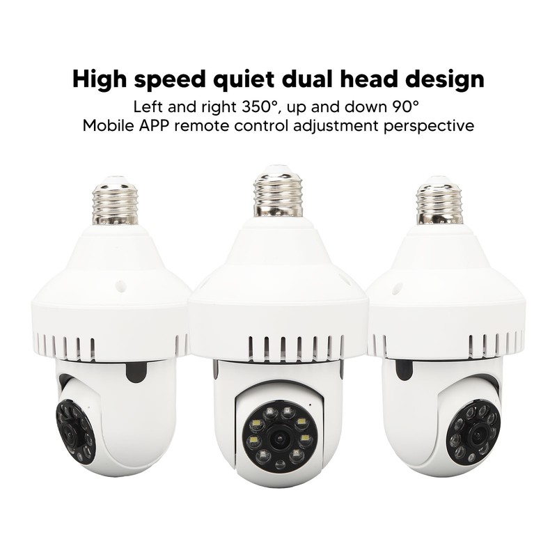 Light Bulb Security Camera Outdoor Wireless WiFi E27 Motion Tracking