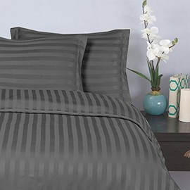 Elegant Comfort Silky-Soft 1500 Thread Count Egyptian Quality Wrinkle-Free 3-Piece Duvet Cover Set, King/Cal-King, Gray