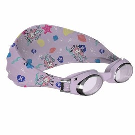 Hurley Kids Star Design Swim Goggle With Hair Safety Fabric Strap