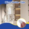 suiwotin 25pcs Glass Retainer Clips, Plastic Mirror Holder Clips, Clear