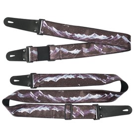 Czzmy Guitar Strap, Adjustable Guitar Strap, Guitar Strap with Leather Ends, Plectrum Buttons, Guitar Neck Strap for Electric Guitar, Acoustic Guitar, Bass, 1-hill blue