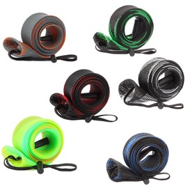 LERQDER 6PCS Rod Sleeves Fishing, Rod Sleeve, Fishing Rod Sleeves, Fishing Rod Covers Sleeve with Lanyard for Fly Fishing Rod,Casting Fishing Rod, Sea Fishing Rod