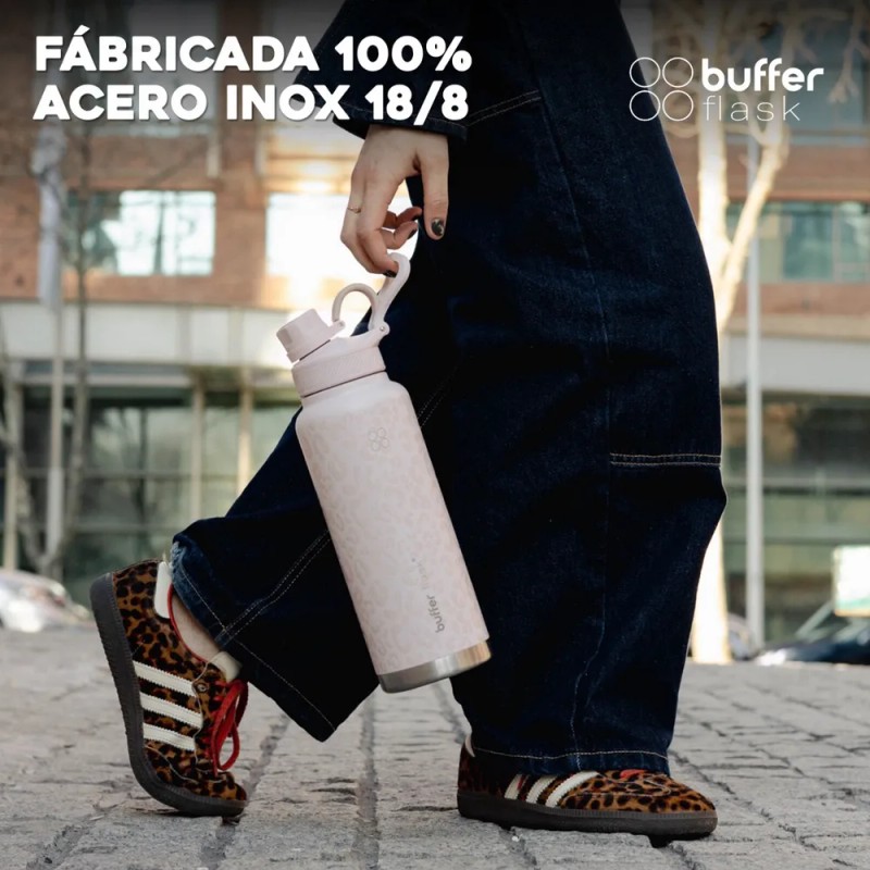 Termo Botella Termica 1.2 Lt Buffer Acero Inoxidable + Tapas