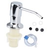 Sink Soap Dispenser Kit with Silicone Tube Stainless Steel Electroplating