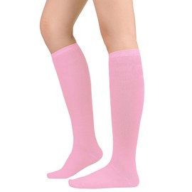American Trend Womens Athletic Socks Outdoor Sports Compression Running Training Socks Casual Tube Socks 1 Pack Pink