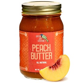 Green Jay Gourmet Peach Butter - All-Natural, Gluten-Free Fruit Spread - Peach Spread with Peaches & Spices - Gourmet Fruit Butter - No Corn Syrup, Preservatives or Trans-Fats - 19 Ounces