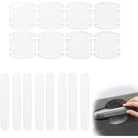 16Pzs Protectores para Manija de Puerta de Coche Protectores de Puertas Automovil Autoadhesivos, Impermeables, Antiarañazos, 3D, Para Automóviles Todoterrenos y Deportivos