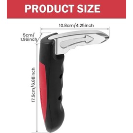 2Pcs 3 in 1 Multifunction Portable Vehicle Support Handle,Car Door Assist Handle,Seat-Belt Cutter and Window Breaker,Car Door Handle Assist for Elderly and Car Emergency Tool (Red)