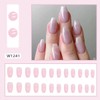 CTTHNBD Coffin Press on Nails Medium Fake Nails Ombre Pink