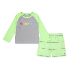 Hurley Boys' Swim Suit 2-Piece Outfit Set, Flash Lime
