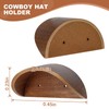 HUANGSTY 2-Pack Wall-Mounted Wooden Hat Rack| Non-Damage Brim Design Keeps