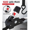 1" x 6' Retractable Ratchet Straps, 1600 lbs Break Strength,