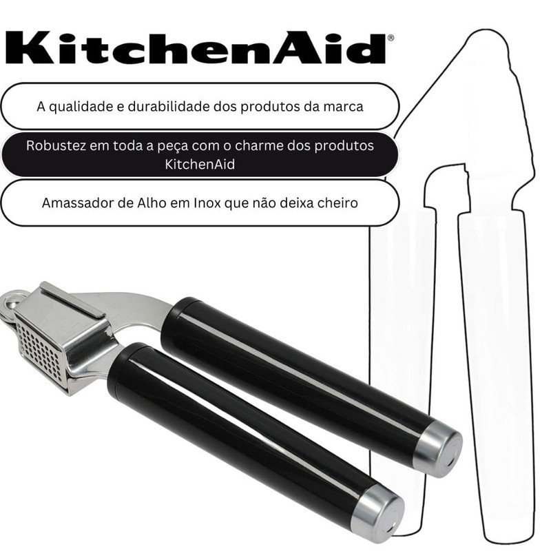 KitchenAid KCG132OHOBE Garlic Press, Stainless Steel