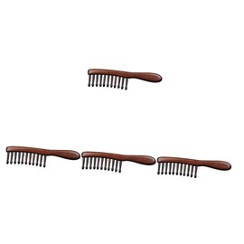 Baluue 4pcs Wooden Wide Tooth Comb for Men Birth Comb Detangling for Curly Straight Hair Scalp Massager