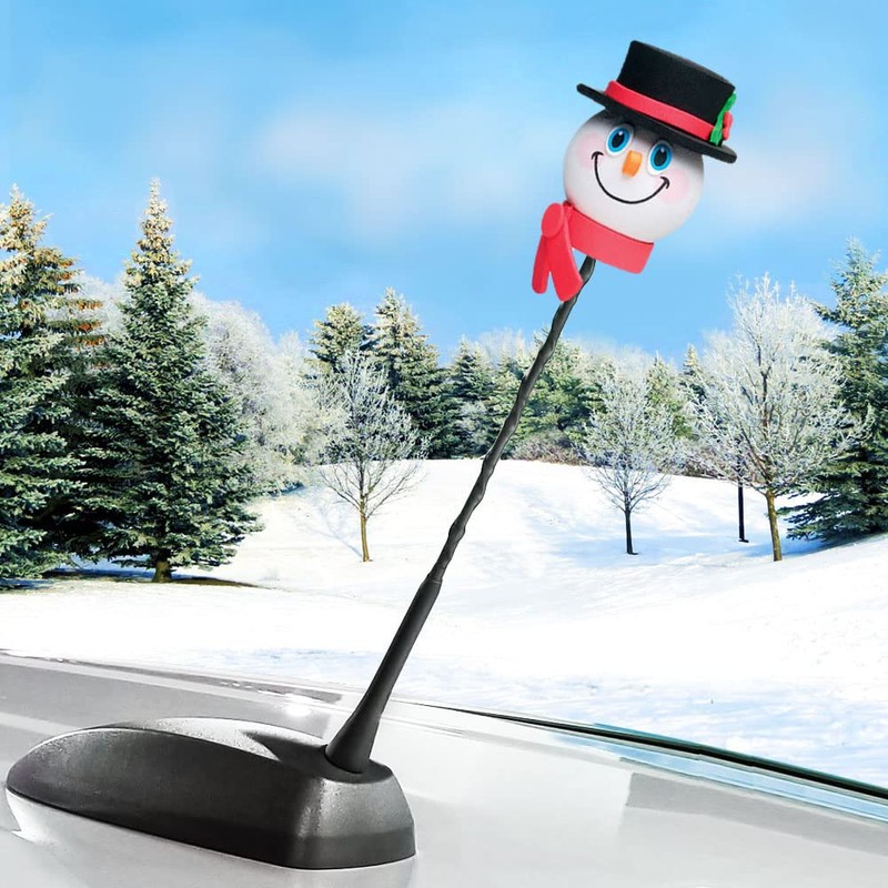 Tenna Tops Frosty Snowman Car Decor Antenna Topper Auto Accessory