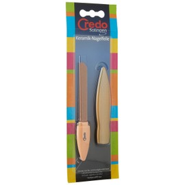 CREDO Ceramic Nail File Apricot 3 Filing Surfaces