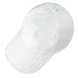 Sumolux Men Women Outdoor Rain Sun Waterproof Quick-Drying Long Brim Collapsible Portable Hat White