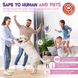 4 Pack Calming Collar for Dogs with Natural Pheromone | Dog Calming Collar Helps Reduce Unwanted Behavior | Stress Relief for Puppy & Adult Dogs, ‌Waterproof Calm & Relaxation Lasts 60 Days (Grey)