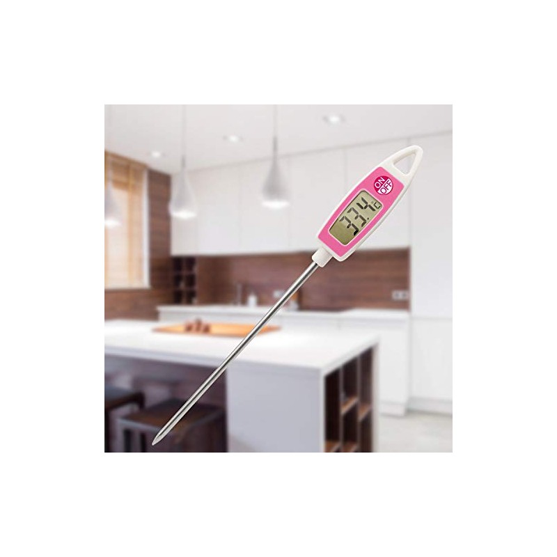 Digital Kitchen Thermometer, Accurate Meat Thermometer Probe 13.2cm LCD Display